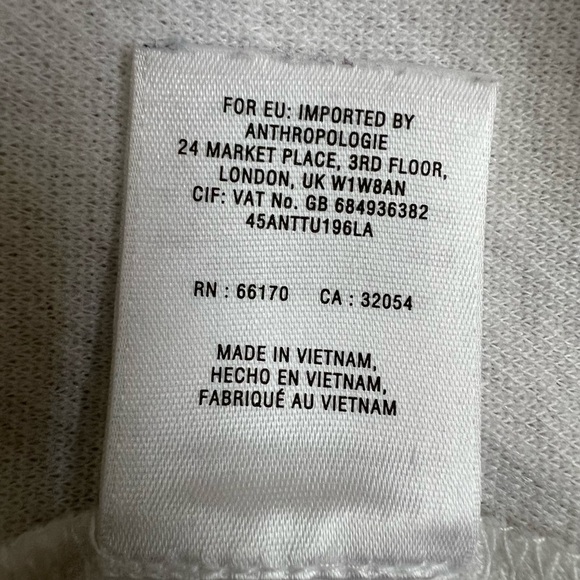 Anthropologie H15 S‘CL White Textured Cotton Knit Ruffle Hem & Back Tee - Picture 7 of 8